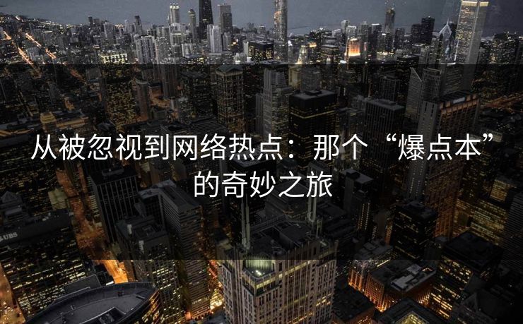 从被忽视到网络热点：那个“爆点本”的奇妙之旅